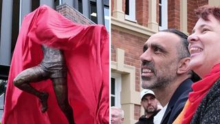 Swans unveil 'incredible' statue of iconic Adam Goodes moment